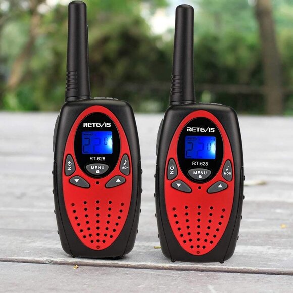 🆕 Kids Red Walkie Talkies Long Range 2 Way Radio Camping Hiking Indoor Toy Gift - Picture 2 of 10